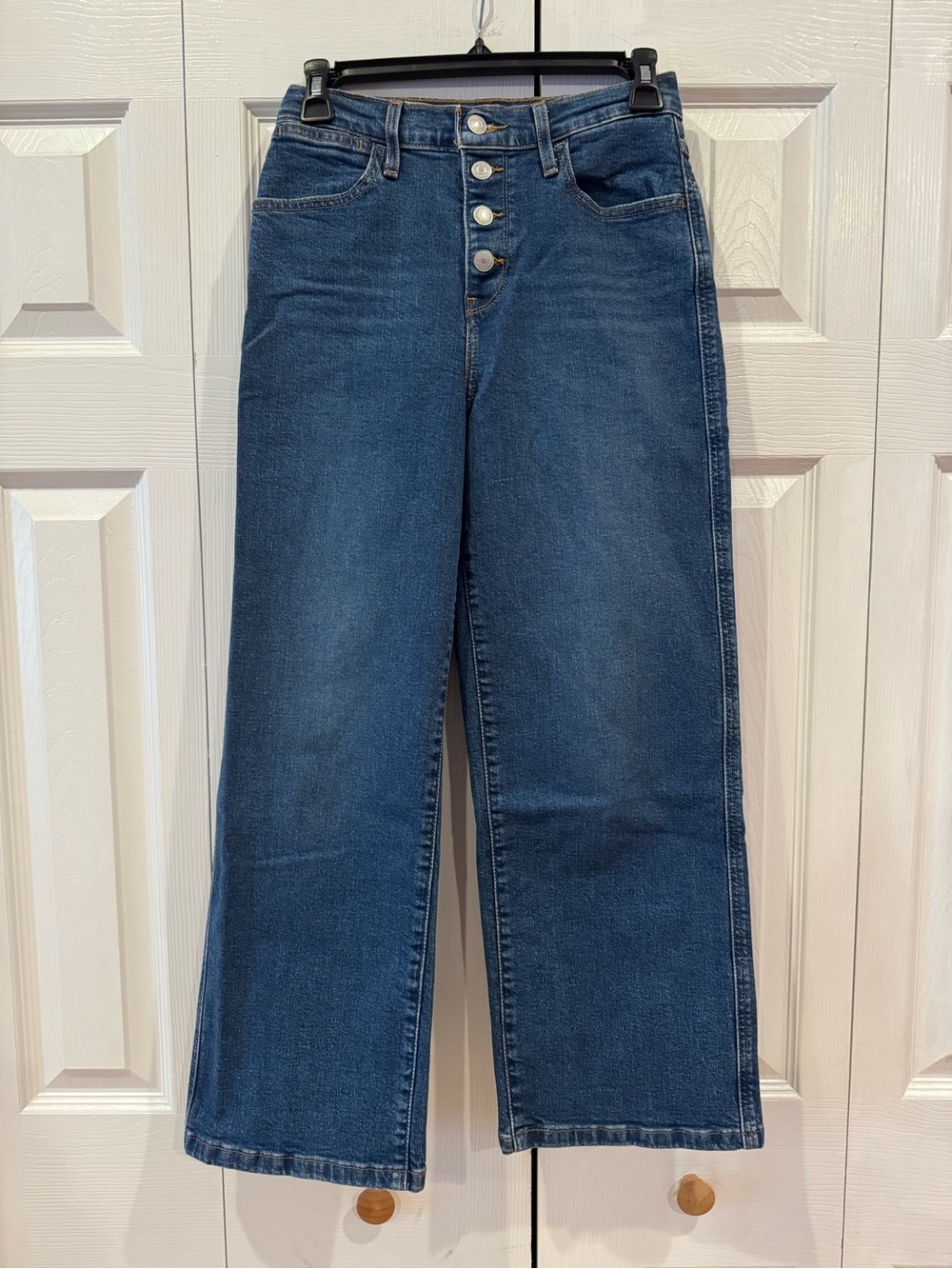 Levi's Mile High Cropped High-Rise Wide-Leg Jeans